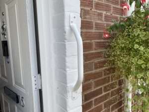 Grab rail on a doorway entry for the elderly